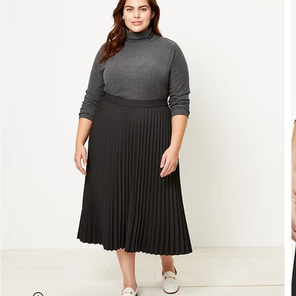 LOFT Melange Pleated Skirt - Picture 1 of 5